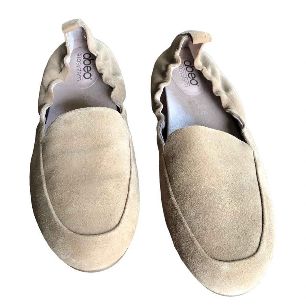 Abeo B.I.O. System Jean Leather Tan Suede Loafer 9.5N